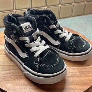 VANS‎ Toddler6 Sk8-Hi Zip Sneakers Black and White